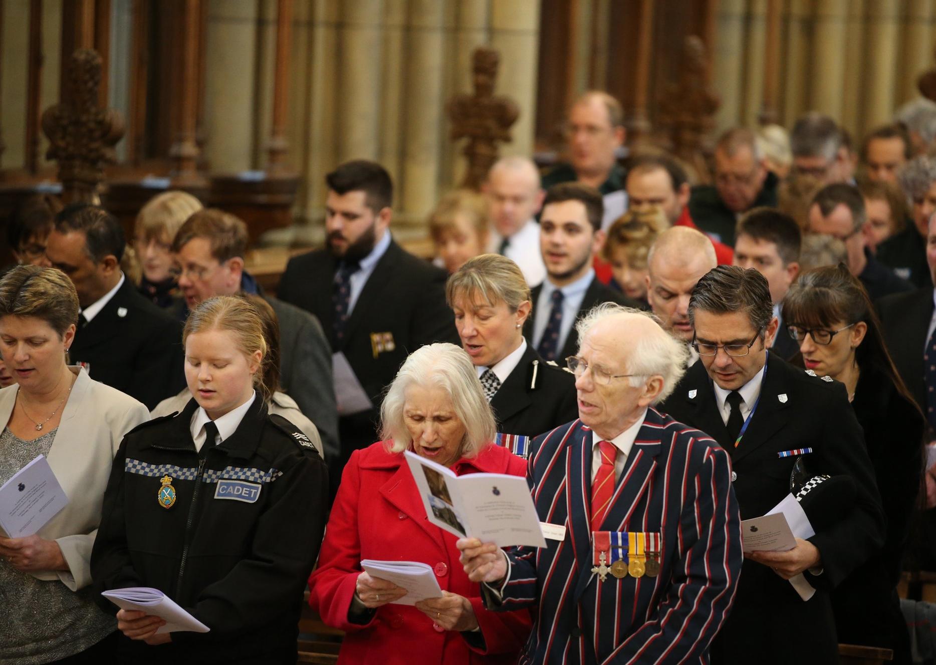 More than 400 emergency services staff came together today for the Blue Light Service at Lancing College Chapel