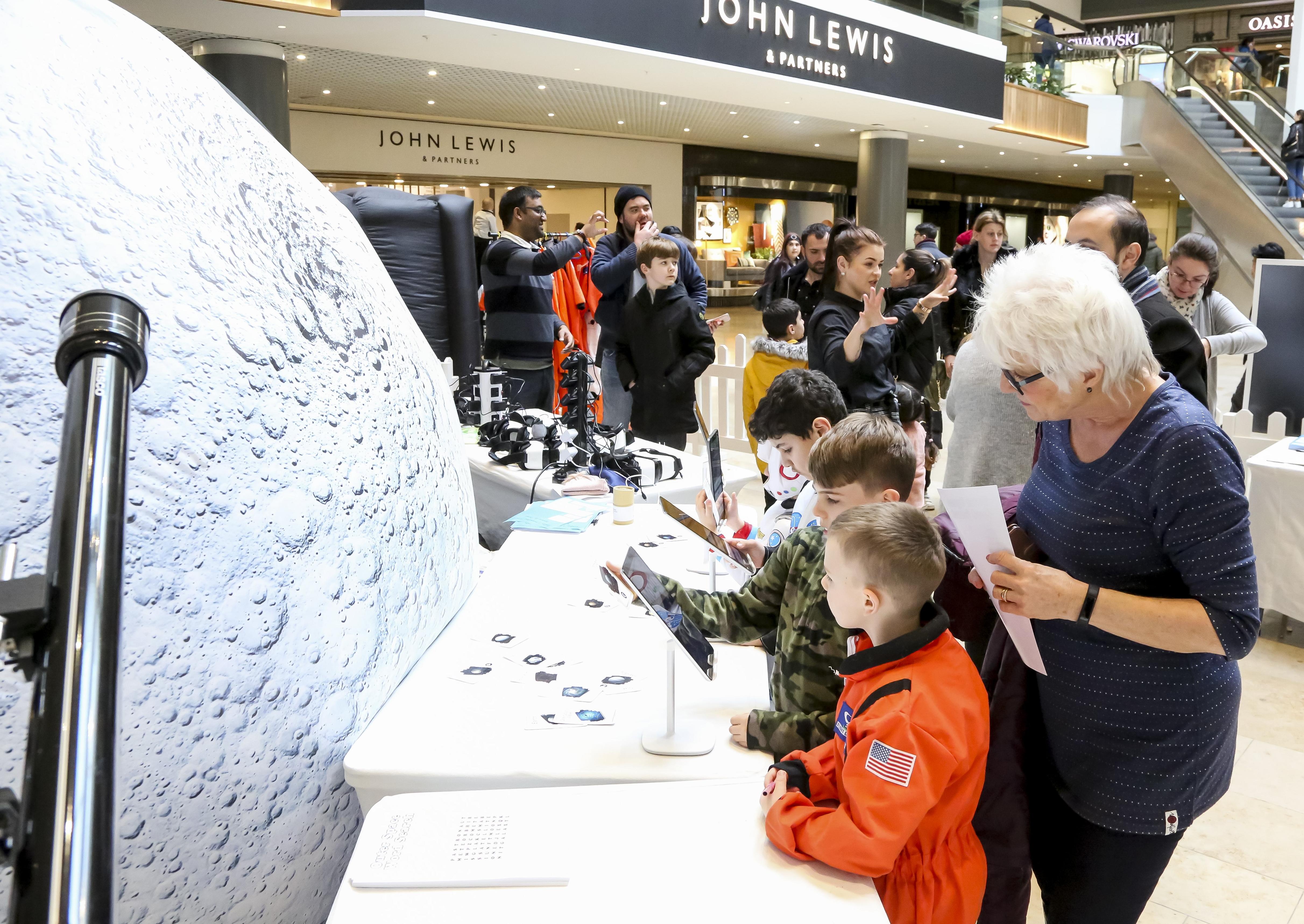 A World of Imagination space-themed event at Queensgate in Peterborough