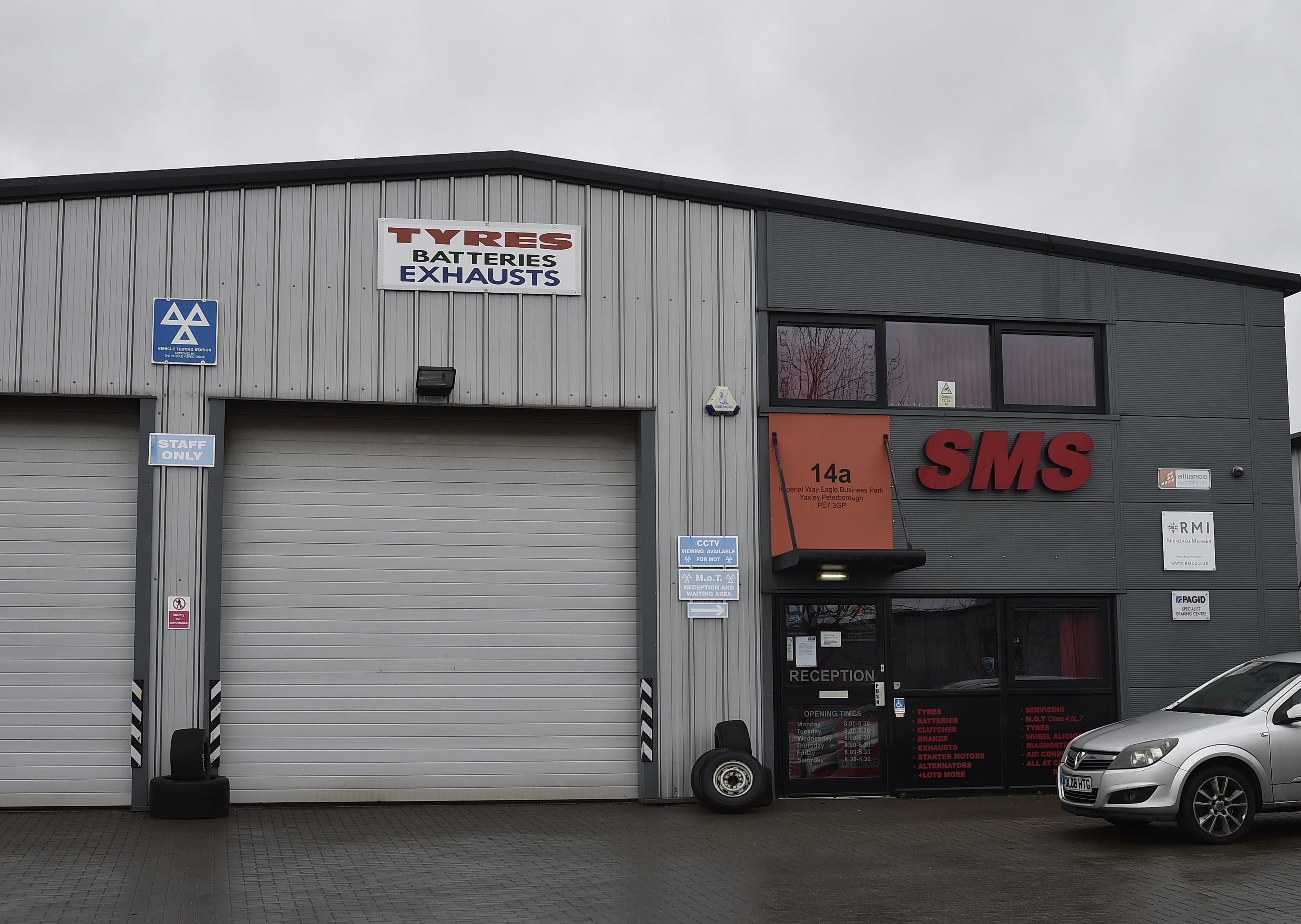 Peterborough Telegraph garage of the Year.  SMS, Imperial Way, Yaxley EMN-200224-155243009