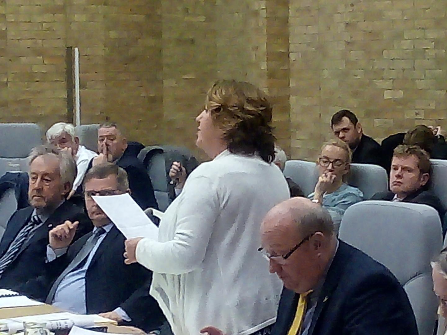 Cllr Jane Carr (Lib Dem, Newport Pagnell South) appealed for the council not to get political over domestic abuse. The Conservatives had proposed spending 440,000 more on projects to reduce it, but she said it was important for the parties to work together on solutions.