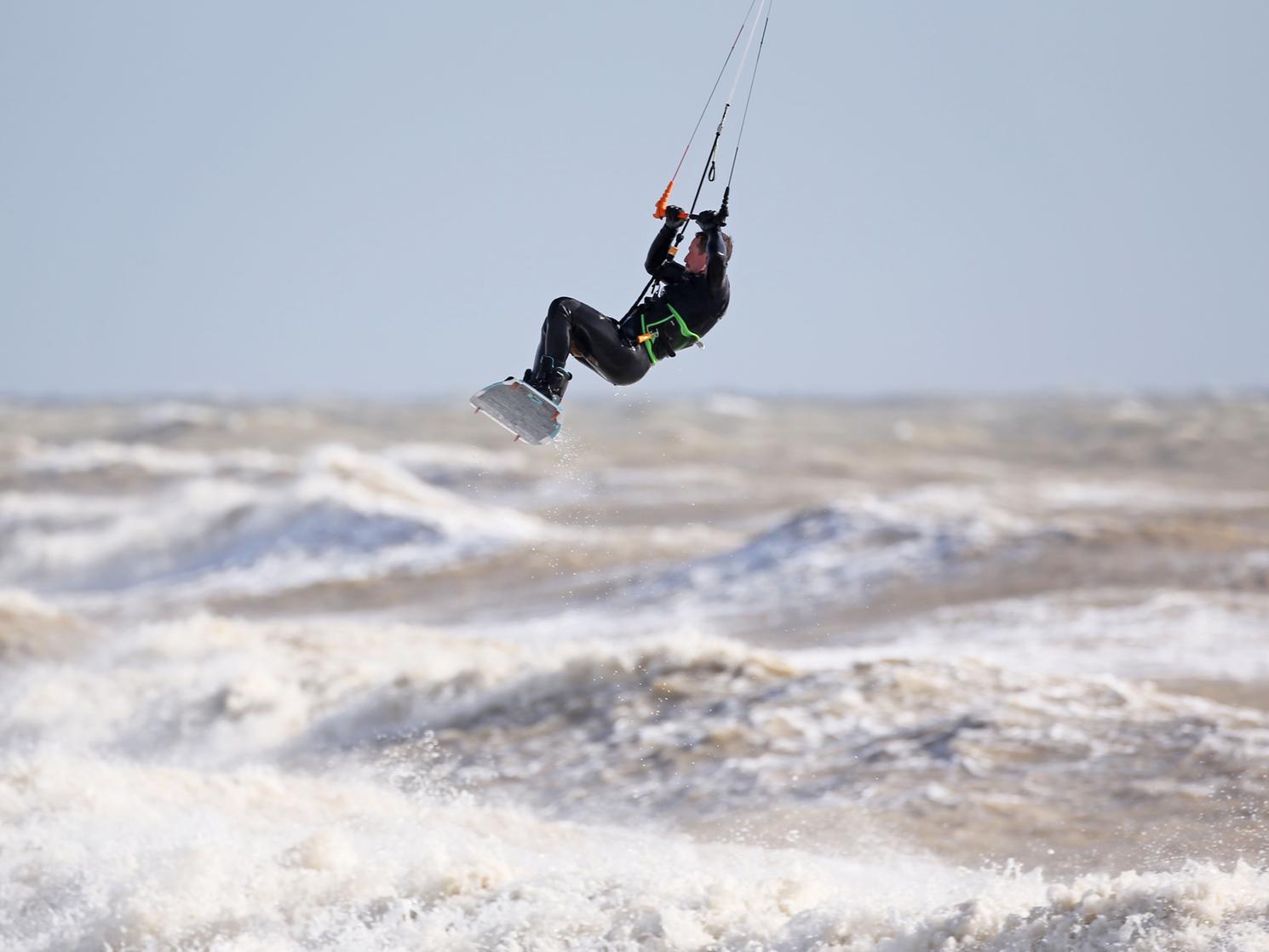 Kitesurfers at Goring in Worthing, West Sussex