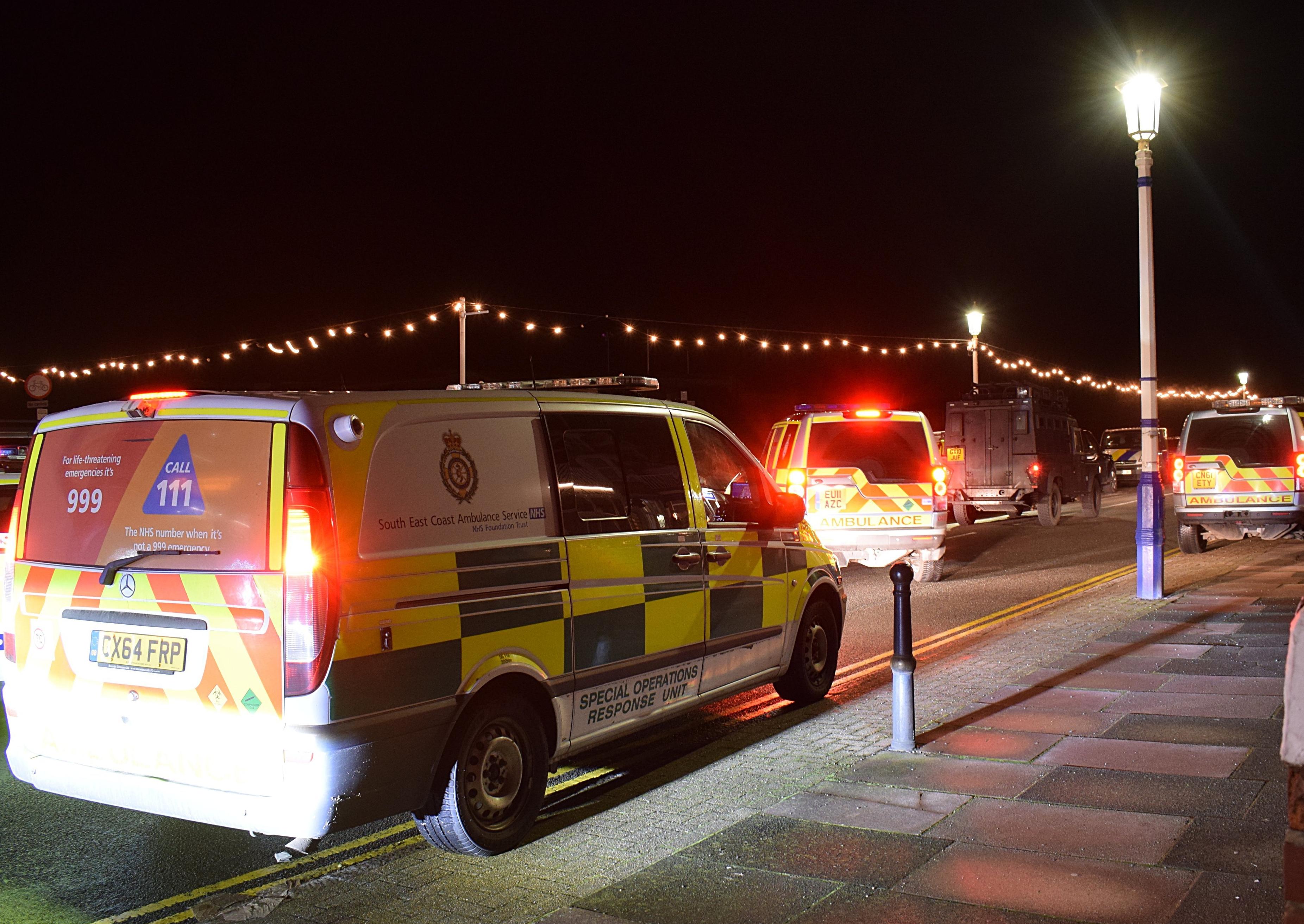 An Eastbourne man was arrested after a three hour stand-off with armed police in Redoubt Road on Saturday evening. Photo by Dan Jessup