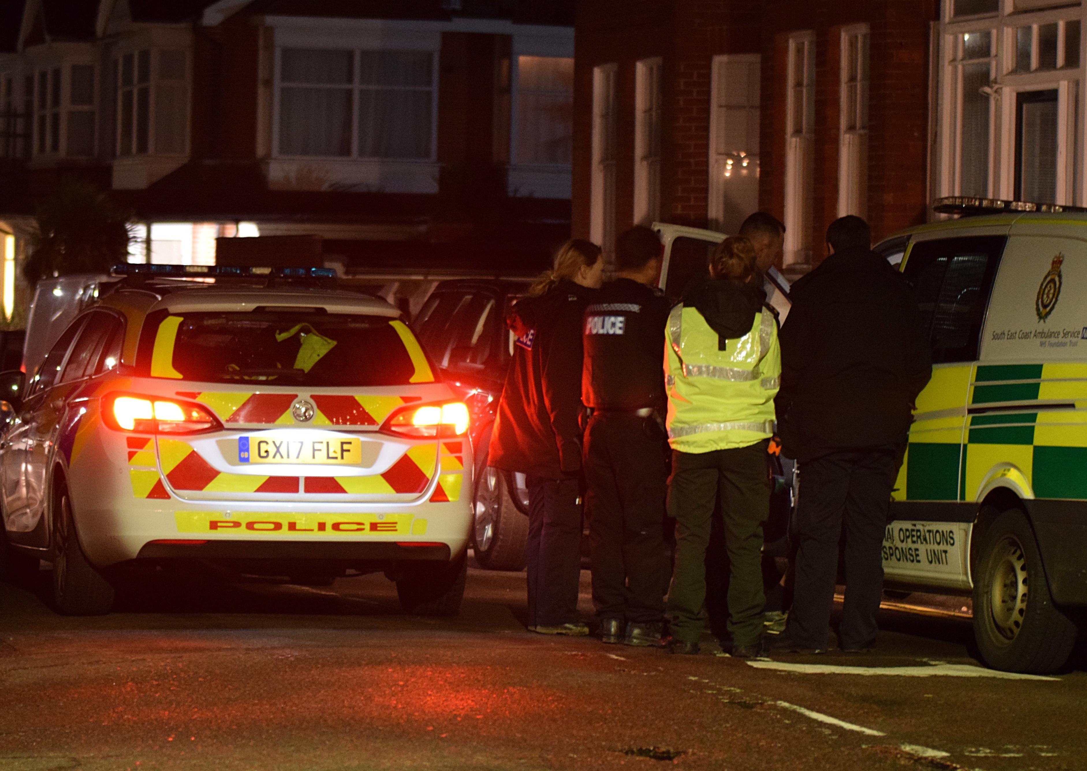 An Eastbourne man was arrested after a three hour stand-off with armed police in Redoubt Road on Saturday evening. Photo by Dan Jessup
