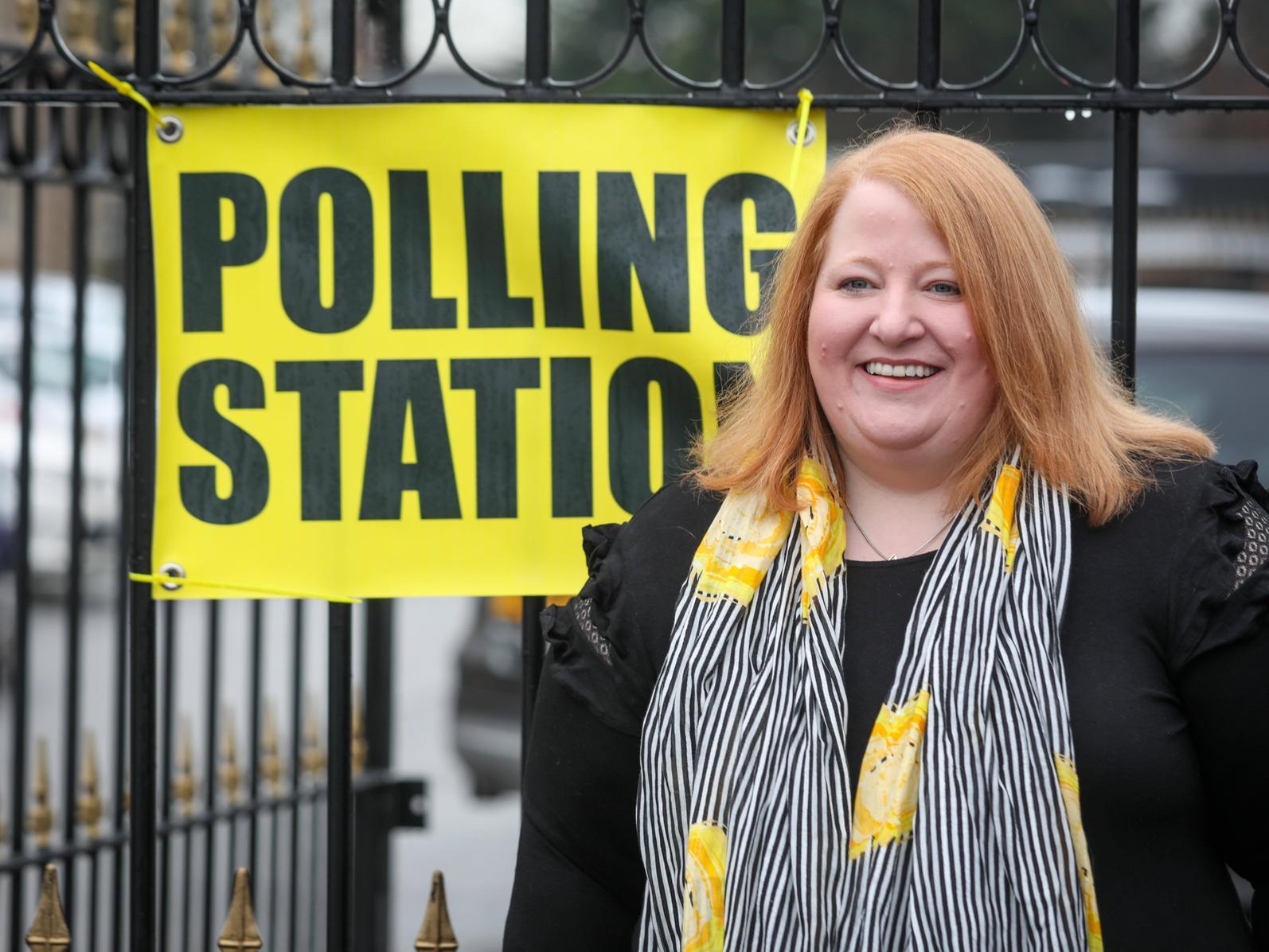 Naomi Long goes to the polls