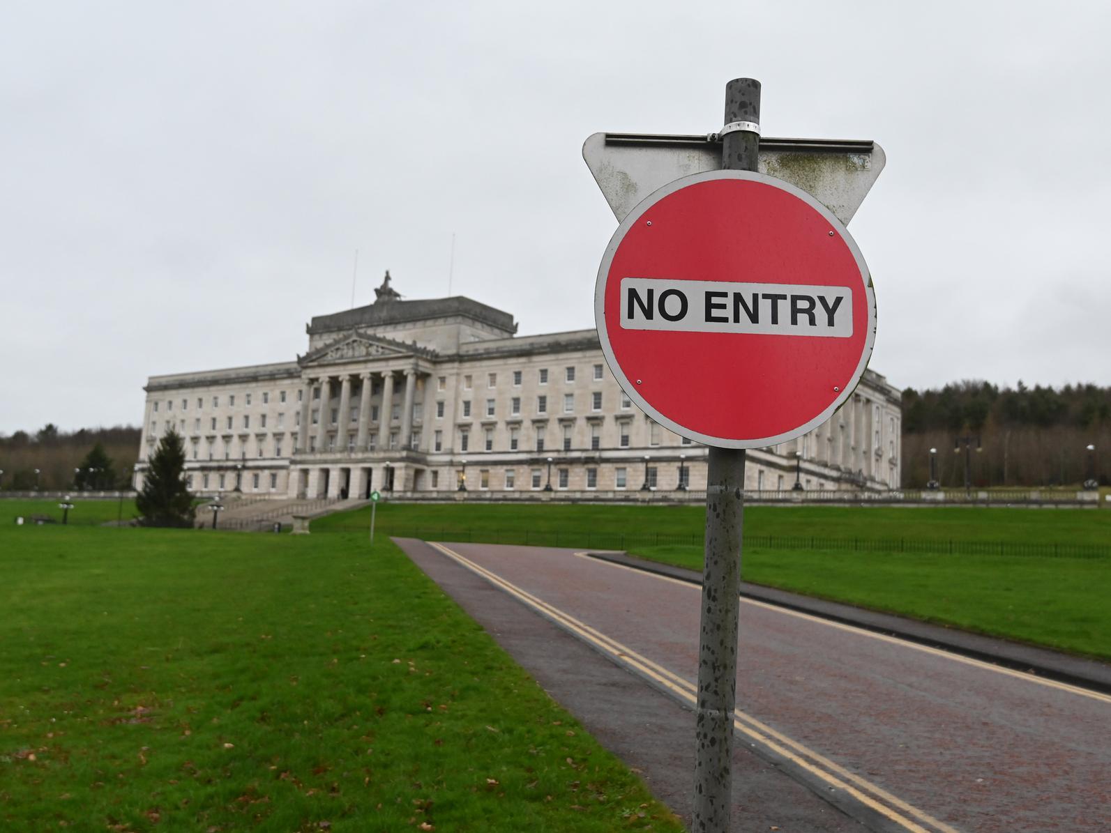 Protests today at Stormont - Pacemaker